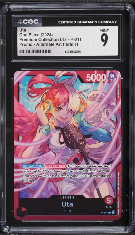 2024 One Piece Premium Collection Leader Uta #P-011 CGC 9 MINT
