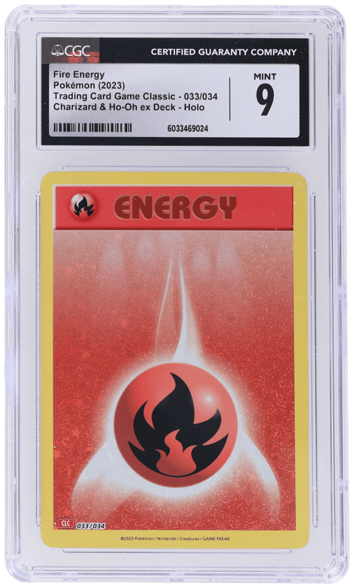 2023 Pokemon Trading Card Game Classic Charizard and Ho Oh Ex Deck Holo Fire Energy #33 CGC 9