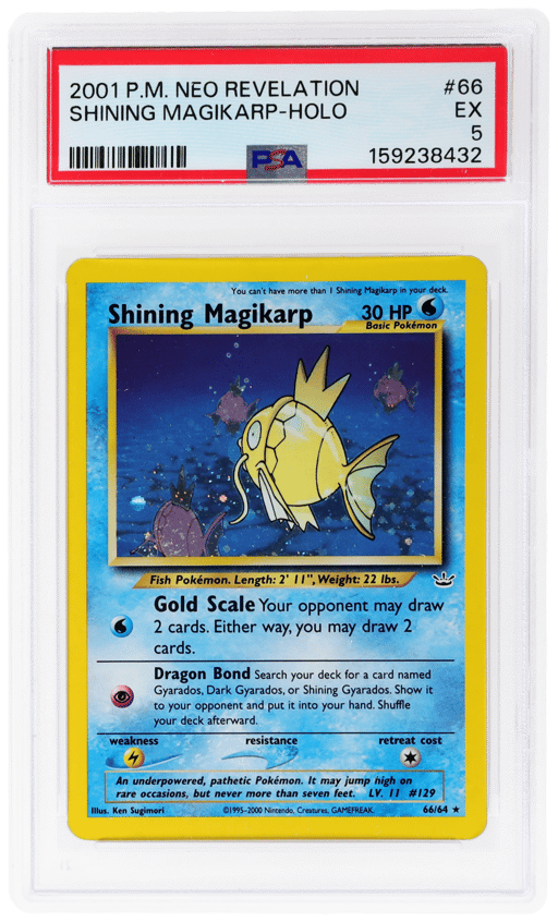 2001 Pokemon Neo Revelation Holo Shining Magikarp #66 PSA 5