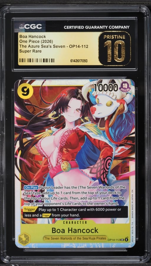 2026 One Piece The Azure Sea's Seven SR Boa Hancock #OP14-112 CGC 10 PRISTINE