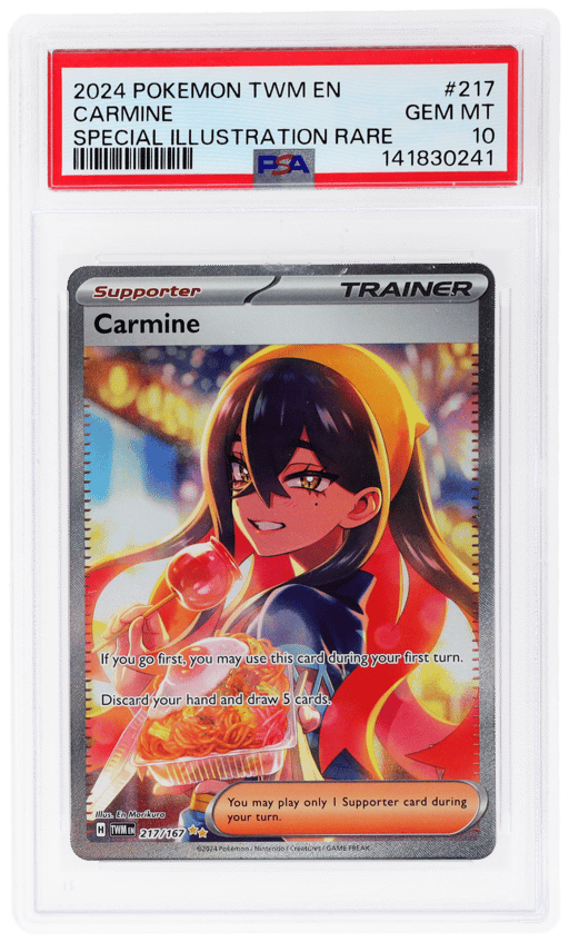 2024 Pokemon Scarlet and Violet Twilight Masquerade Special Illustration Rare Carmine #217 PSA 10