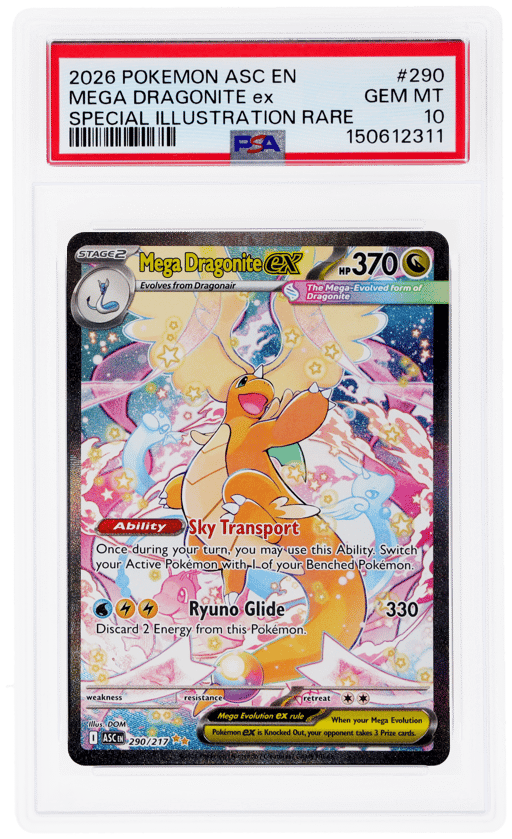 2026 Pokemon Ascended Heroes Special Illustration Rare Mega Dragonite Ex #290 PSA 10