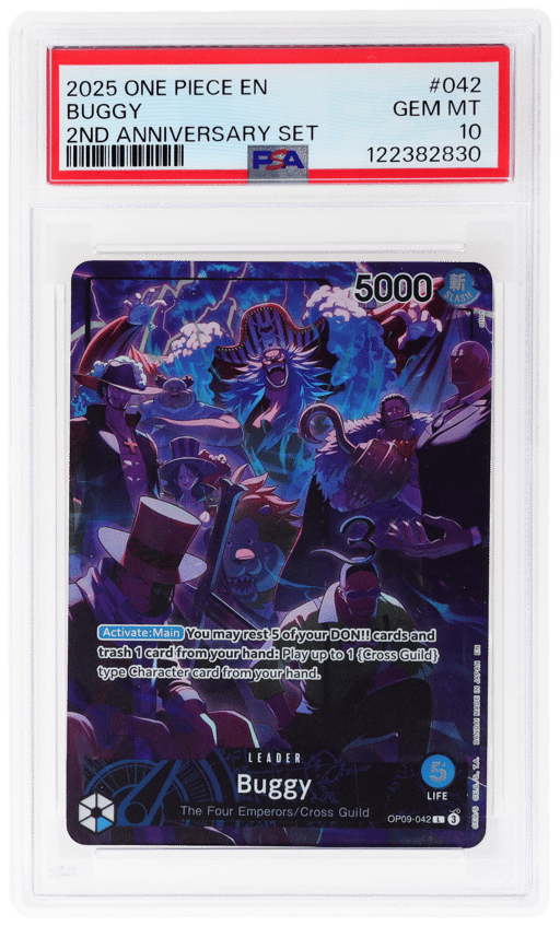 2025 One Piece Promo 2nd Anniversary Set Buggy #OP09-042 PSA 10