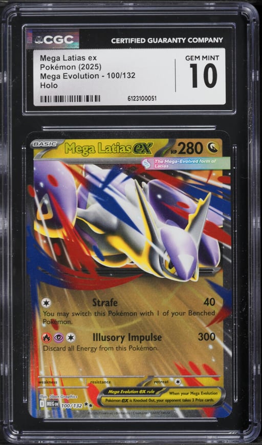 2025 Pokemon Mega Evolution Holo Mega Latias ex #100 CGC 10 GEM MINT