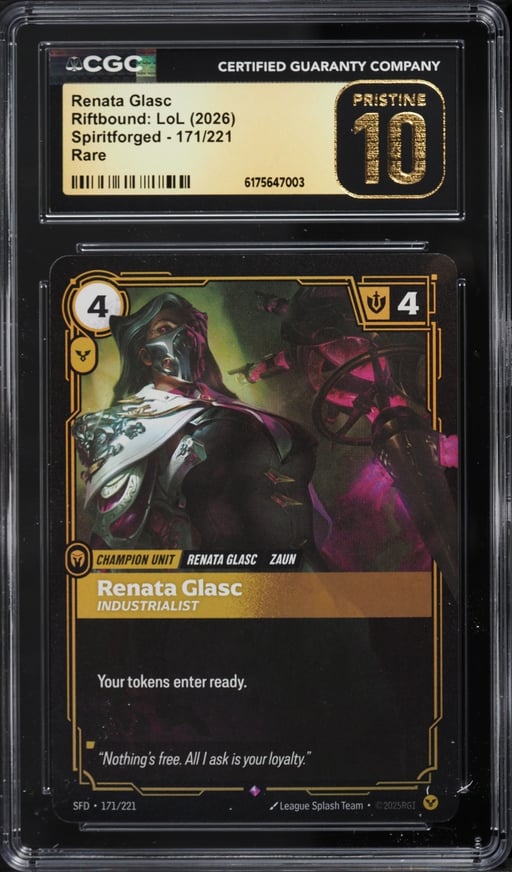 2026 Riftbound League Of Legends LoL Spiritforged Showcase Renata Glasc #171 CGC 10 PRISTINE