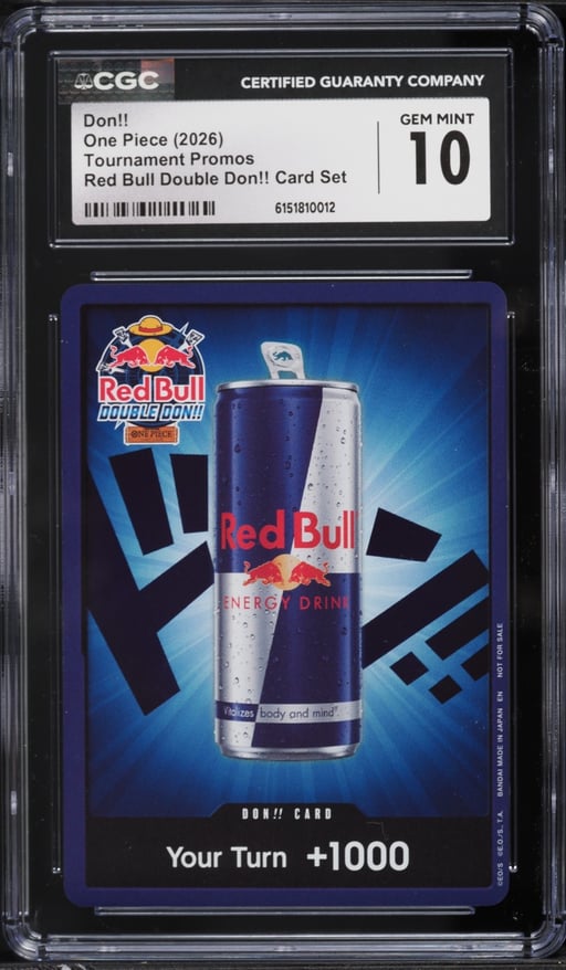 2026 One Piece Tournament Promo Red Bull Double Don!! CGC 10 GEM MINT