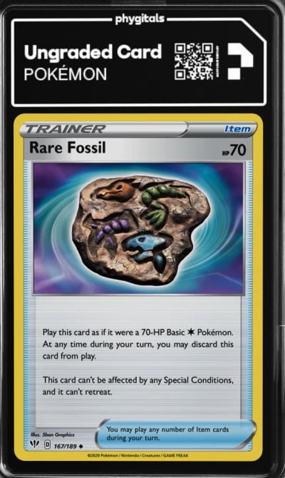 2020 Rare Fossil Darkness Ablaze #167