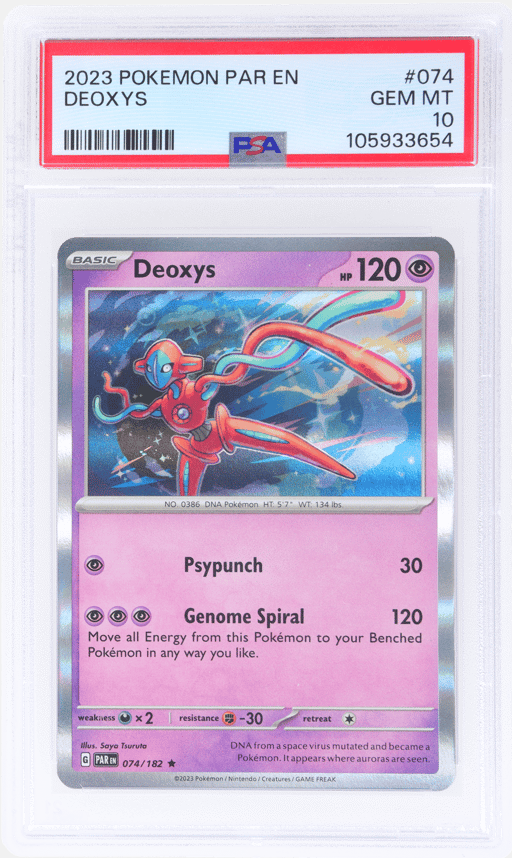 2023 Pokemon Scarlet & Violet Paradox Rift Deoxys #74 PSA 10