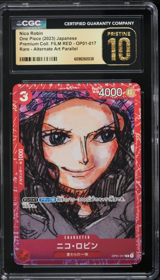 2023 One Piece Japanese Premium Film Red Alt Art Nico Robin #OP01-017 CGC 10 PRISTINE