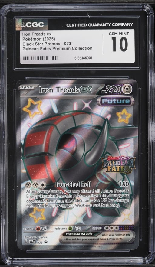 2025 Pokemon SV Promo Paldean Fates Premium Collection Iron Treads EX #73 CGC 10 GEM MINT