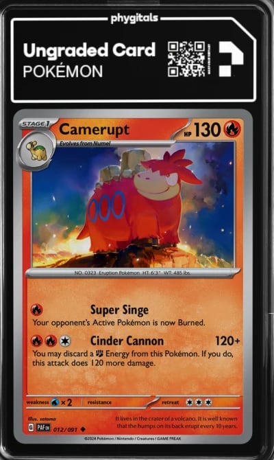 2024 Camerupt Paldean Fates #012