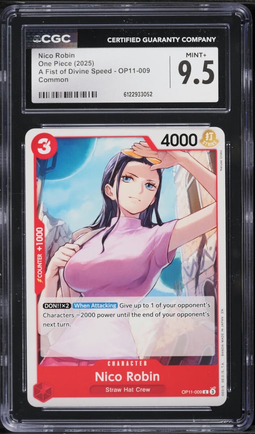 2025 One Piece A Fist of Divine Speed Nico Robin #OP11-009 CGC 9.5 MINT+