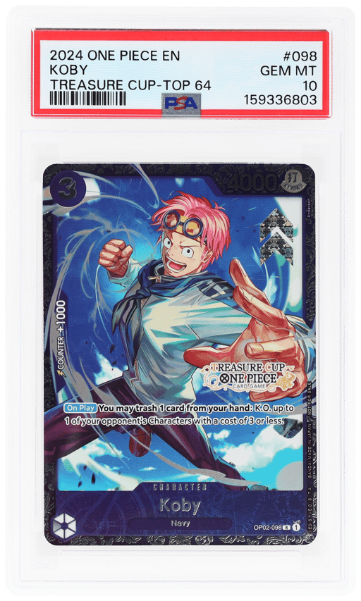 2024 One Piece Promos Treasure Cup Top 64 Koby #OP02-098 PSA 10