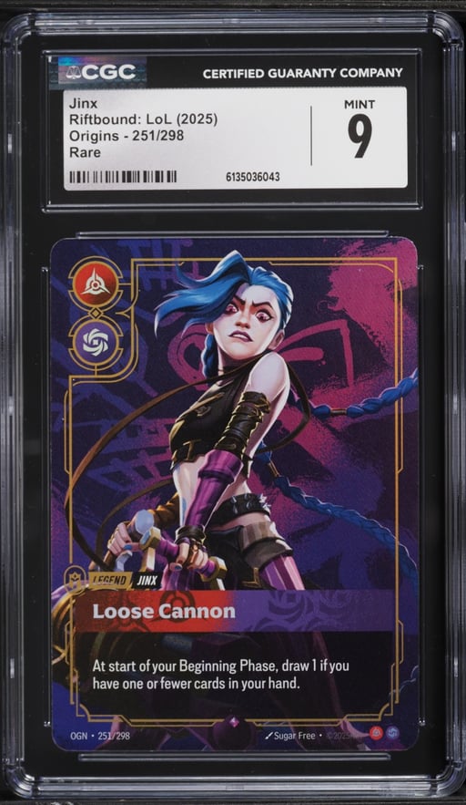 2025 Riftbound League Of Legends LoL Origins Jinx #251 CGC 9 MINT