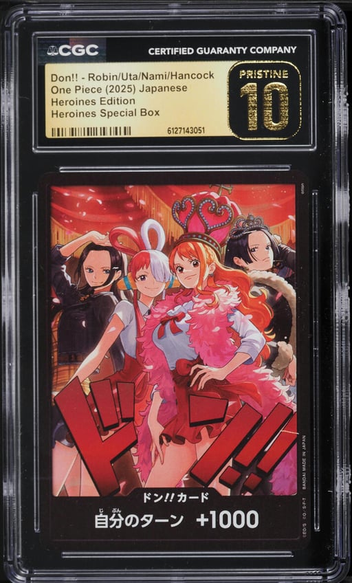 2025 One Piece Japanese Heroines Edition Special Box Don!! Robin Uta Nami Hancock CGC 10 PRISTINE