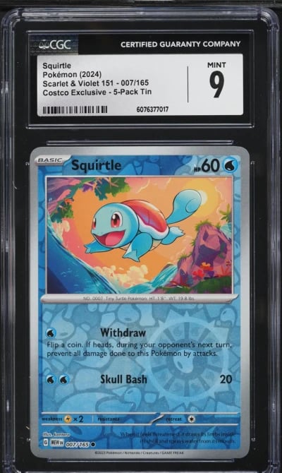 2023 Pokemon Scarlet & Violet 151 Costco Exclusive Squirtle #7 CGC 9 MINT