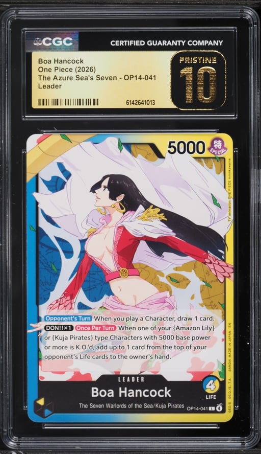 2026 One Piece The Azure Sea's Seven Boa Hancock #OP14-041 CGC 10 PRISTINE