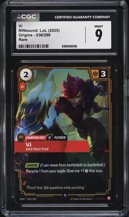 2025 Riftbound League Of Legends LoL Origins Vi #036 CGC 9 MINT