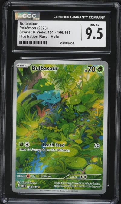 2023 Pokemon Scarlet & Violet 151 IR Bulbasaur #166 CGC 9.5 MINT+