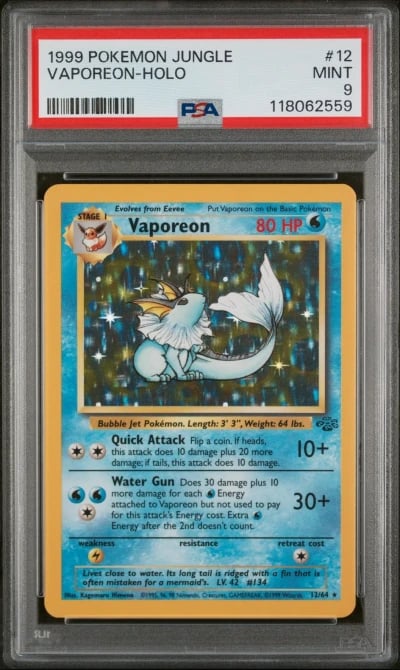 1999 POKEMON JUNGLE #12 VAPOREON