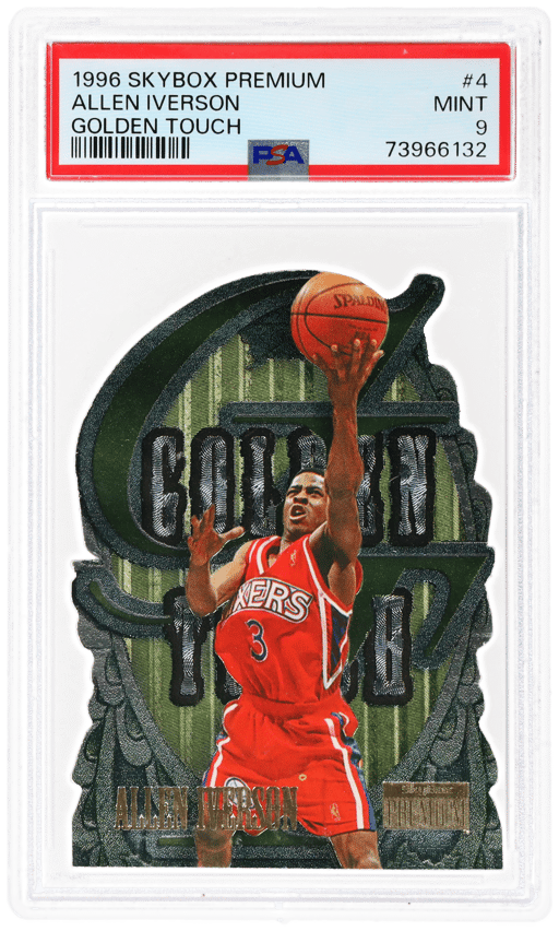 1996 Skybox Premium Golden Touch Allen Iverson #4 PSA 9