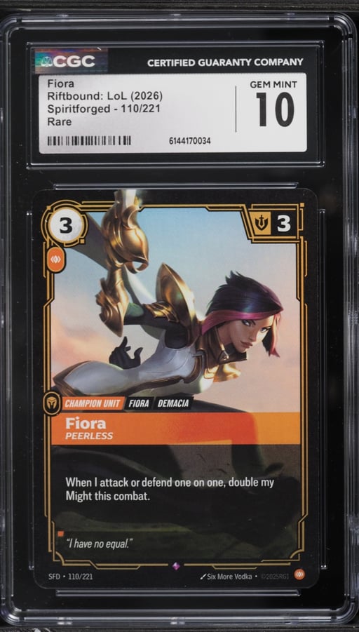 2026 Riftbound League Of Legends Spiritforged Fiora #110 CGC 10 GEM MINT