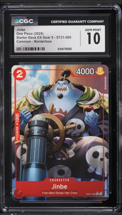 2025 One Piece Starter Deck EX Gear 5 Alt Art Jinbe #ST21-005 CGC 10 GEM MINT