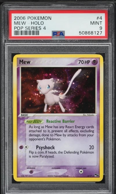 2006 Pokemon POP Series 4 Holo Mew #4 PSA 9 MINT