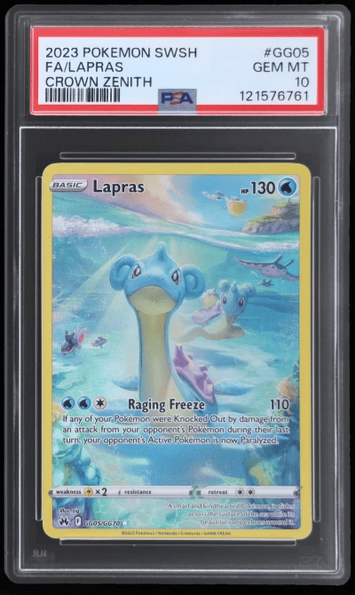 2023 Pokemon Sword and Shield Crown Zenith Lapras #GG05 PSA 10