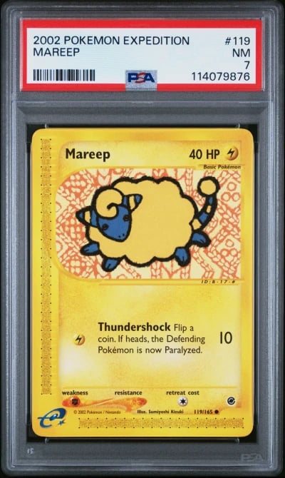 2002 POKEMON EXPEDITION #119 MAREEP PSA 7