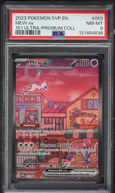 2023 Pokemon SV Black Star Promo 151 Ultra Premium Mew ex #53 PSA 8 NM-MT
