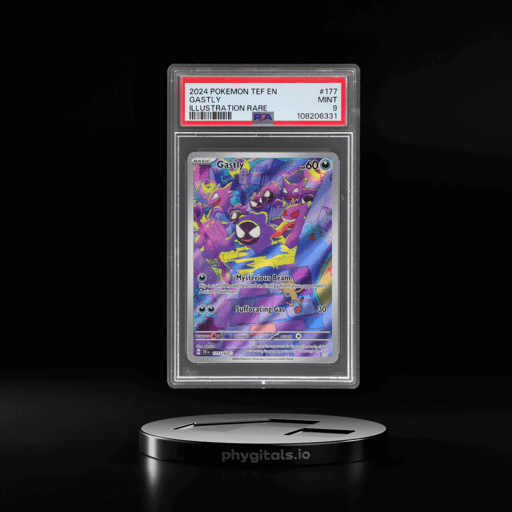 2024 Pokemon Scarlet and Violet Temporal Forces Illustration Rare Gastly #177 PSA 9
