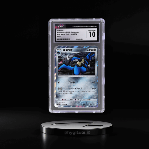 2019 Pokemon Sun and Moon Full Metal Wall Japanese Lucario #35 CGC 10