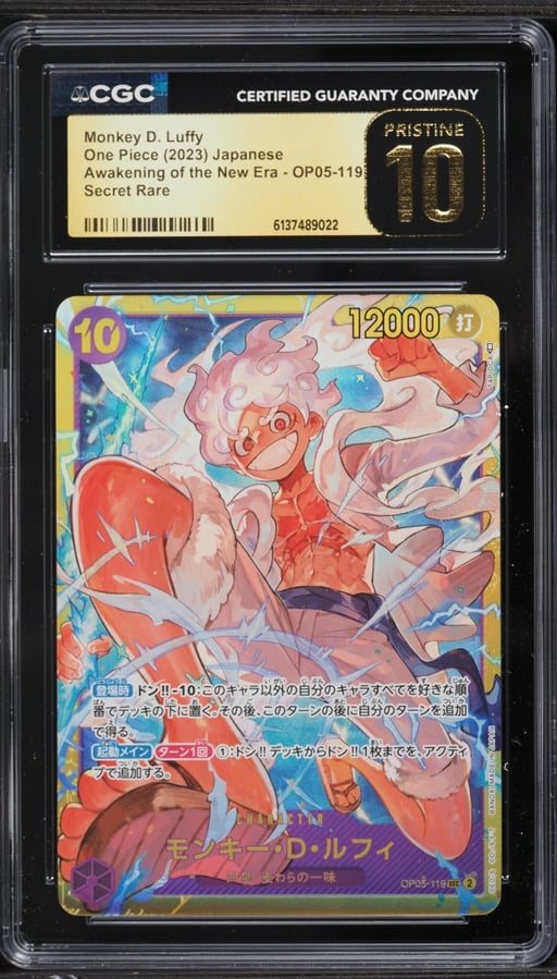 2023 One Piece Japanese Awakening Of The New Era SEC Monkey D. Luffy #OP05-119 CGC 10 PRISTINE