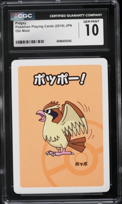 2019 Pokemon Japanese Playing Cards Old Maid Pidgey CGC 10 GEM MINT