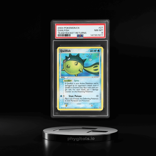 2004 Pokemon Ex Team Rocket Returns Qwilfish #27 PSA 8