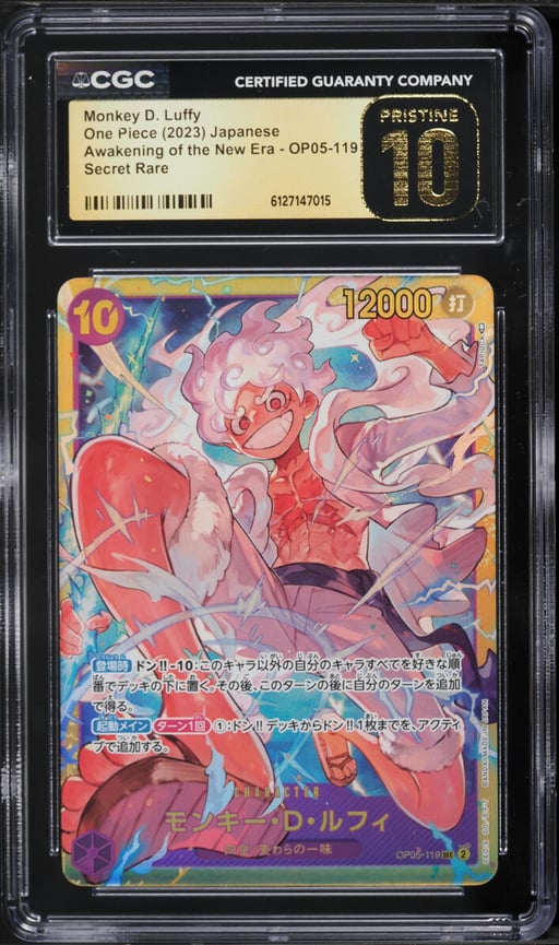 2023 One Piece Japanese Awakening Of The New Era SEC Monkey D. Luffy #OP05-119 CGC 10 PRISTINE
