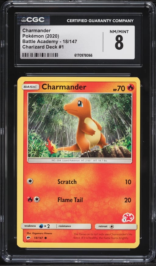2020 Pokemon Battle Academy Charizard Deck 1 Charmander #18 CGC 8 NM-MT