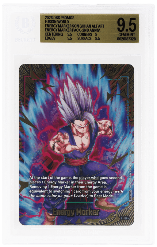 2026 Dragon Ball Game Fusion World 2nd Anniversary Promo Alternate Art Energy Marker #E128 BGS 9.5