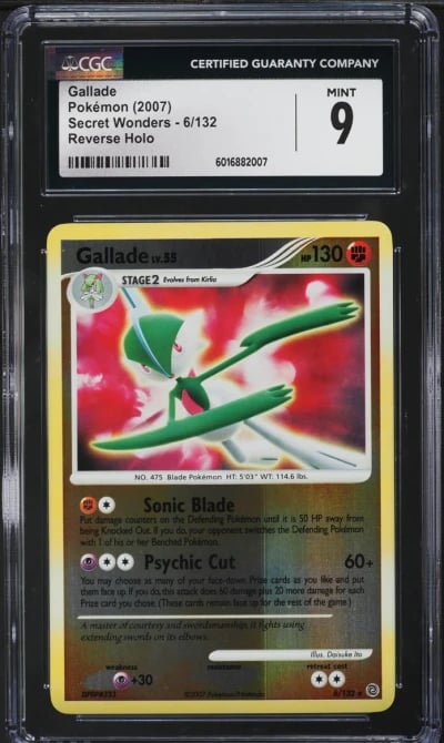 2007 Pokemon Diamond & Pearl Secret Wonders Reverse Holo Gallade #6 CGC 9 MINT