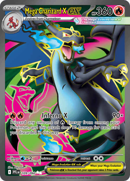 2025 Mega Charizard X ex #109 Phantasmal Flames
