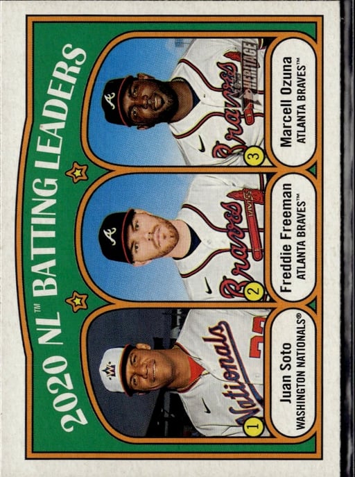 2021 Juan Soto / Marcell Ozuna / Freddie Freeman #85 Topps Heritage