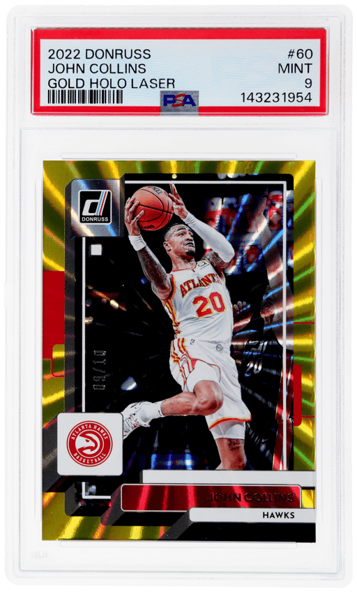 2022 Panini Donruss Gold Holo Laser John Collins #60 9/10 PSA 9