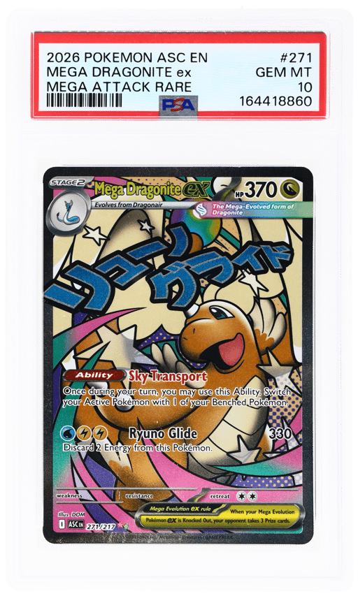 2026 Pokemon Ascended Heroes Mega Attack Rare Mega Dragonite Ex #271 PSA 10