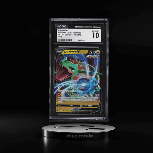 2022 Pokemon Japanese Sword & Shield VSTAR Universe Alt Art Rayquaza V #107 CGC 10 GEM MINT