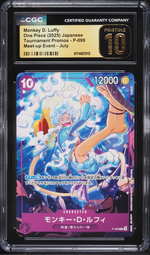 2025 One Piece Japanese Tournament Promo Meet-Up Event Alt Art Monkey D. Luffy CGC 10 PRISTINE