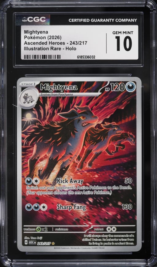 2026 Pokemon Mega Evolution Ascended Heroes IR Mightyena #243 CGC 10 GEM MINT