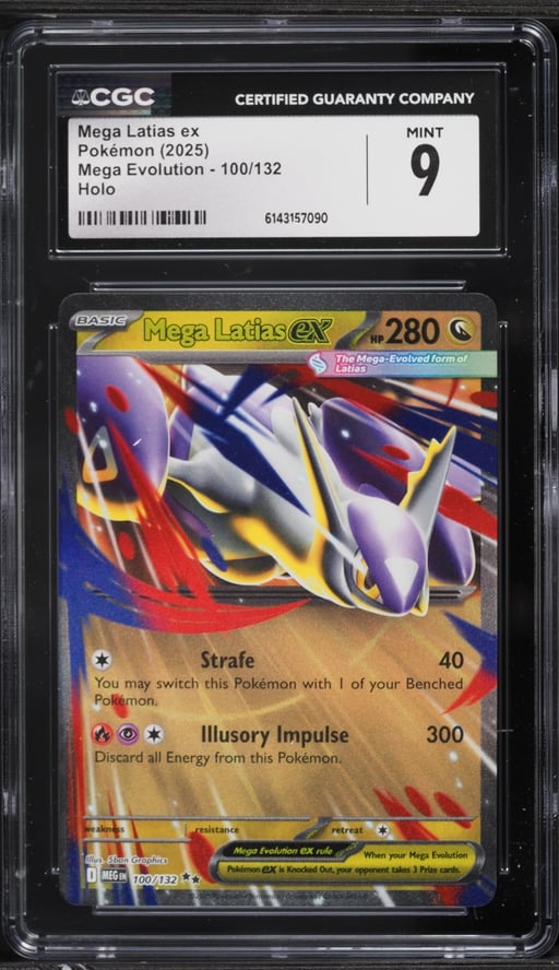 2025 Pokemon Mega Evolution Holo Mega Latias Ex #100 CGC 9 MINT