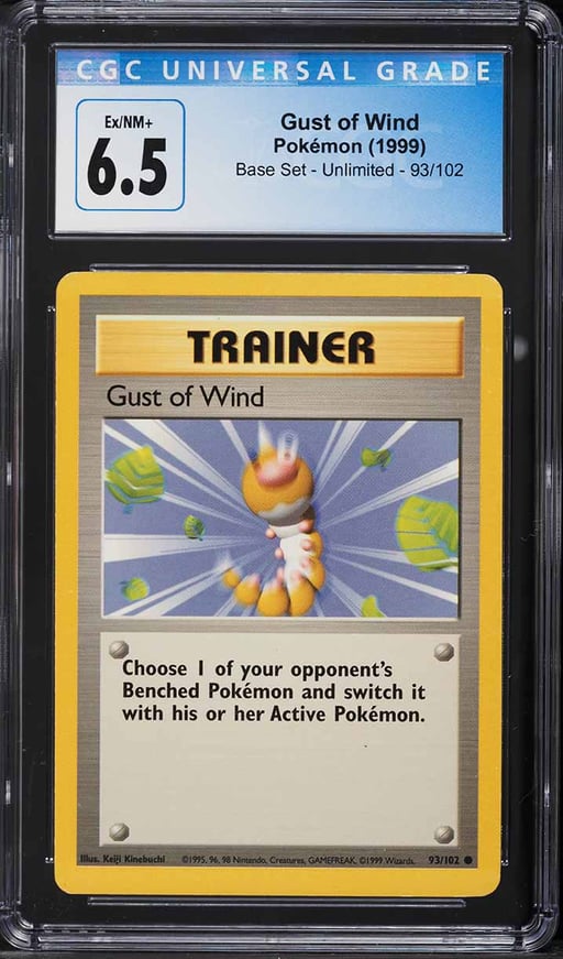 1999 Pokemon Base Set Gust Of Wind #93 CGC 6.5 EXMT+