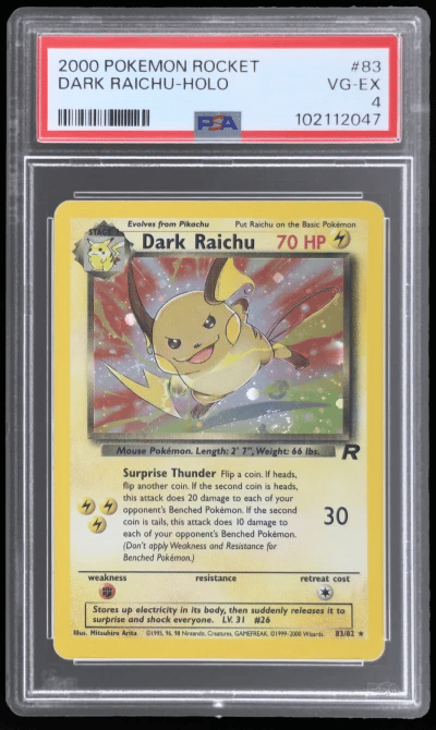 2000 Pokemon Team Rocket Holo Da